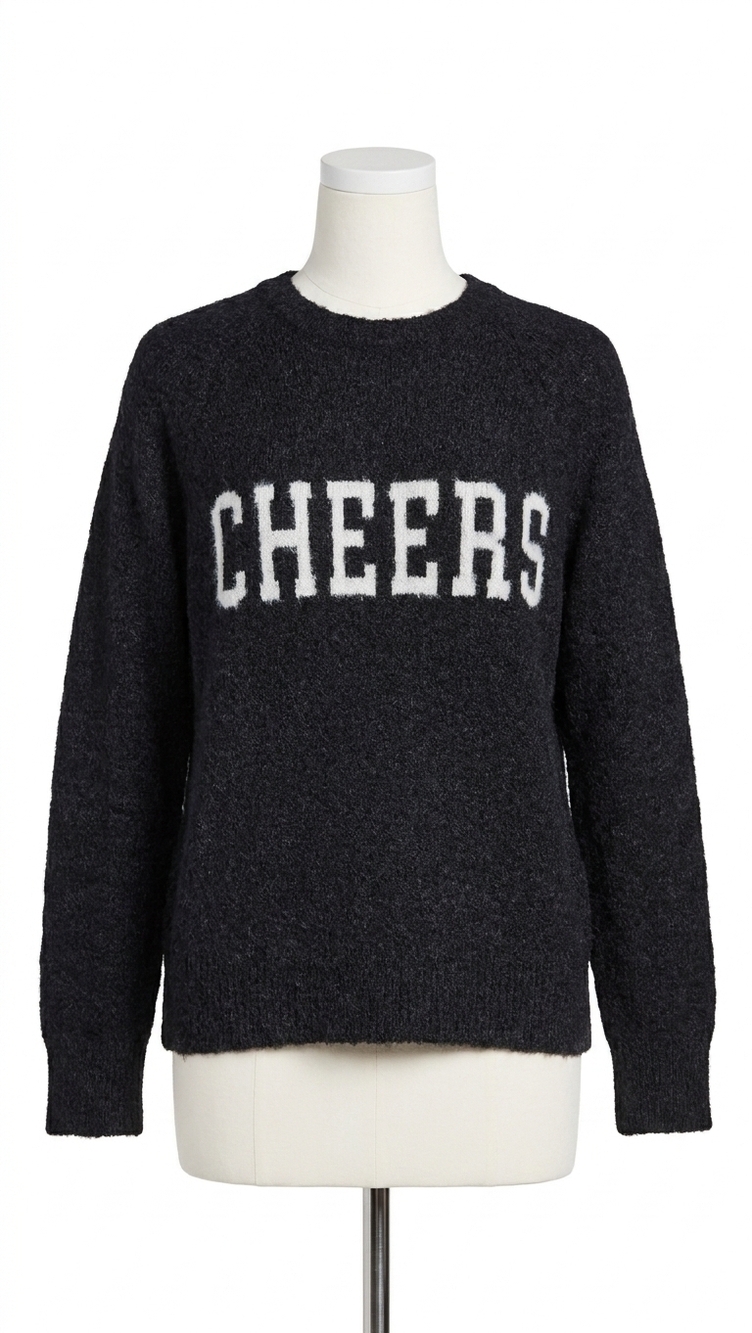 NEW Z SUPPLY cheers crewneck sweater in black